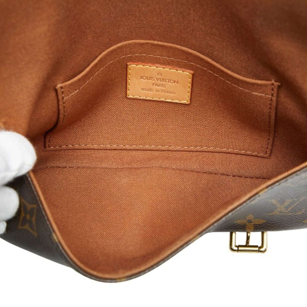 LOUIS VUITTON Authentic Brown Monogram Leather Pochette Fanny Pack - Picture 7 of 10